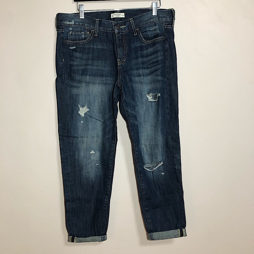 Abercrombie & Fitch Distressed Boyfriend Jeans